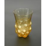 Setubal, an R. Lalique amber glass beaker,