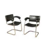 Serge Chermayeff for Cox & Co., a pair of modernist cantilever armchairs,