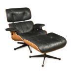 Charles and Ray Eames for Herman Miller, a lounge chair model 670 and ottoman model 671,,