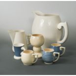 Colin Saunders (British, 20th century), a collection of jugs, tankards and other vessels,