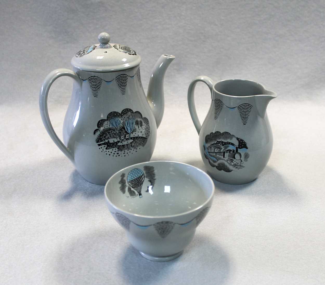 Eric Ravilious for Wedgwood, a collection of Travel pattern wares, - Image 2 of 8