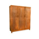 A Heal's oak triple wardrobe, circa 1930,