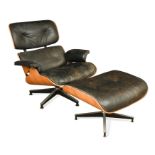 Y Charles and Ray Eames for Herman Miller, a Lounge chair model 670 and ottoman model 671,