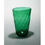 A Murano green glass vase, circa 1950s,