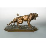 § Thomas François Cartier (French, 1879–1943), a bronze of a wounded Tiger,