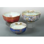 A collection of Wedgwood ordinary lustre octagonal bowls,