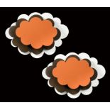 A pair of Pop Art cloud form wall lights,