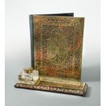 A French Boulle work desk folder, 19th century,