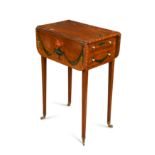 A painted mahogany drop-leaf table, 19th century,