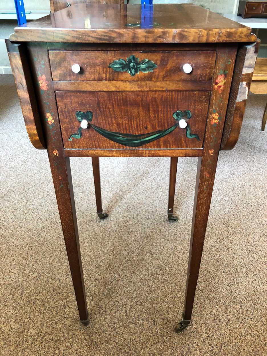 A painted mahogany drop-leaf table, 19th century, - Image 7 of 8