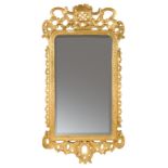 A George III giltwood wall mirror,