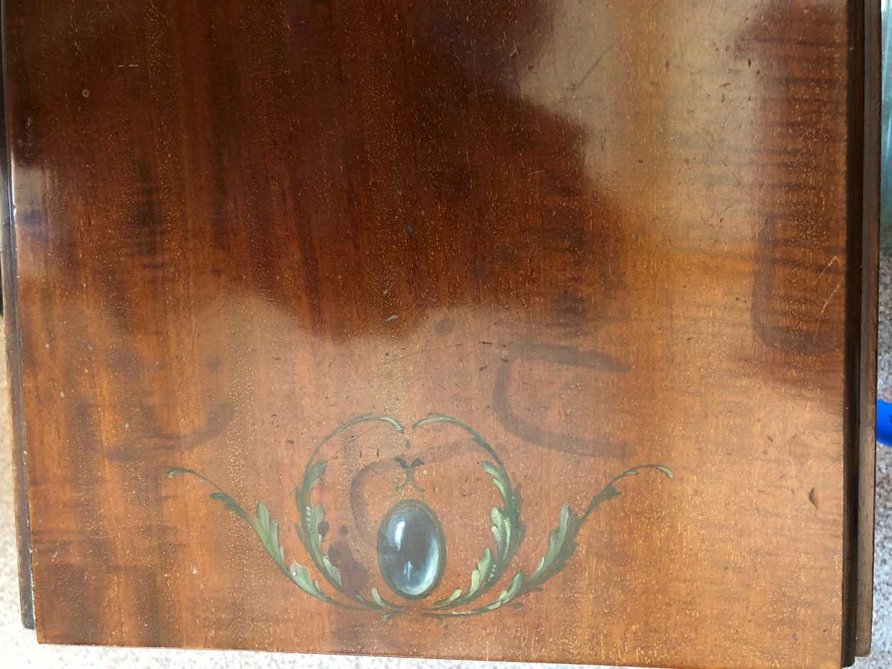 A painted mahogany drop-leaf table, 19th century, - Image 6 of 8