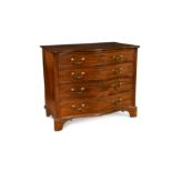 A George III mahogany serpentine chest, circa 1760,