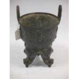 A Chinese bronze censer, probably late 19th century