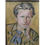 Charles N. White (British 1933-) Portrait of Rupert Brooke signed oil on board 50 x 39cm