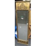 A 19th century gilt and gesso pier glass,