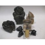 A collection of Canadian Inuit carved figures