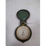 A small cased barometer 'Payne's Opticians, Cambridge'