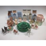 Collectables including 5 Pendelfin rabbits, a Sylvac jug, 9 Royal Albert/Royal Doulton Beatrix