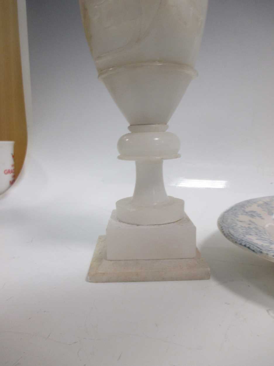 A pair of Alabaster vases and other items - Image 3 of 4