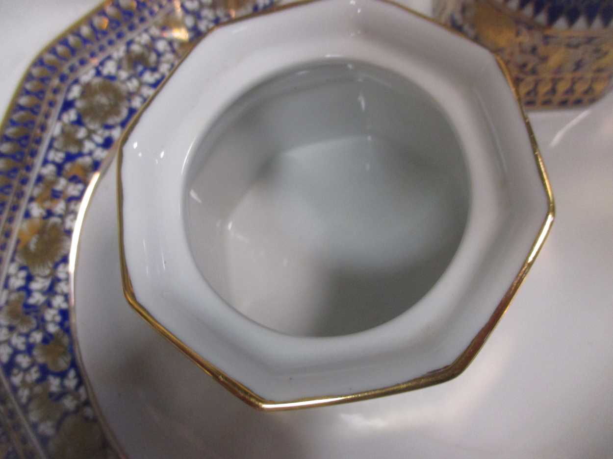 A blue and gilt porcelain coffee service - Image 4 of 5