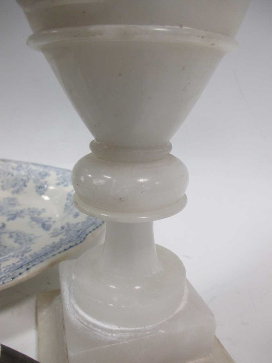 A pair of Alabaster vases and other items - Image 2 of 4