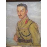Guido Fulignot (Italian 1900-1986) Portrait of an officer signed pastel 69 x 59cm