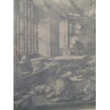 After Albrecht Durer Dt Jerome in his study 19th century print 25 x 18cm