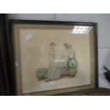 A group of 8 Regency stipple engravings of women and children, variously framed (8)