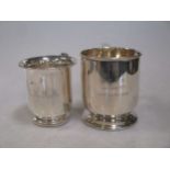 2 silver Christening cups 9.3ozt gross (2)