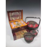 A 20th century Chinese presentation *** and various other boxes and baskets