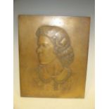 C. A. Crawley-Boevey, a 1940s bronze relief plaque of the Princess Elizabeth