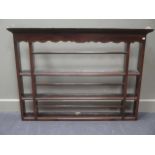 A walnut drinks trolley mid 20th century: An oak wall rack: an art deco electric fire (wires cut -