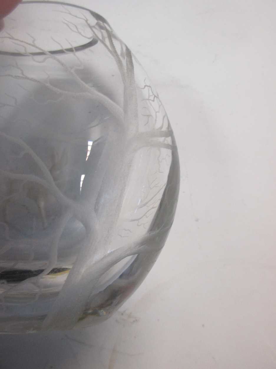 A Tyrone glass 'iceberg' etched with a polar bear, together with an Orrefors glass vase, A Mdina - Image 5 of 6