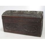 A Cantonese wooden carved box (A/F)