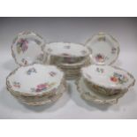 A part dessert service, with floral decoration, pattern no 6106 comprising 50 18 pieces