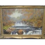 A 20th century autumnal river landscape, signed lower right COULSON, oil on canvas, 60 x 90cm