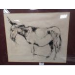 Angela Douglas Connor “ Donkey”, black ink on paper(38cm x 36.5cm)