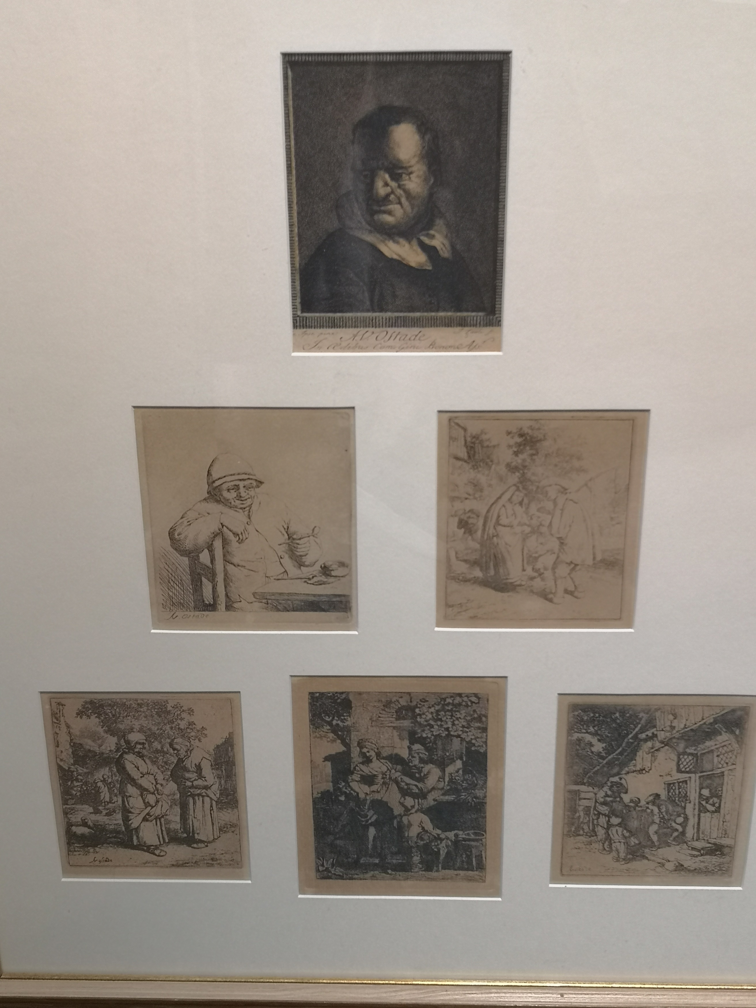 A collection of 12 etchings by Adriane Jansz van Ostade (1610-1685)