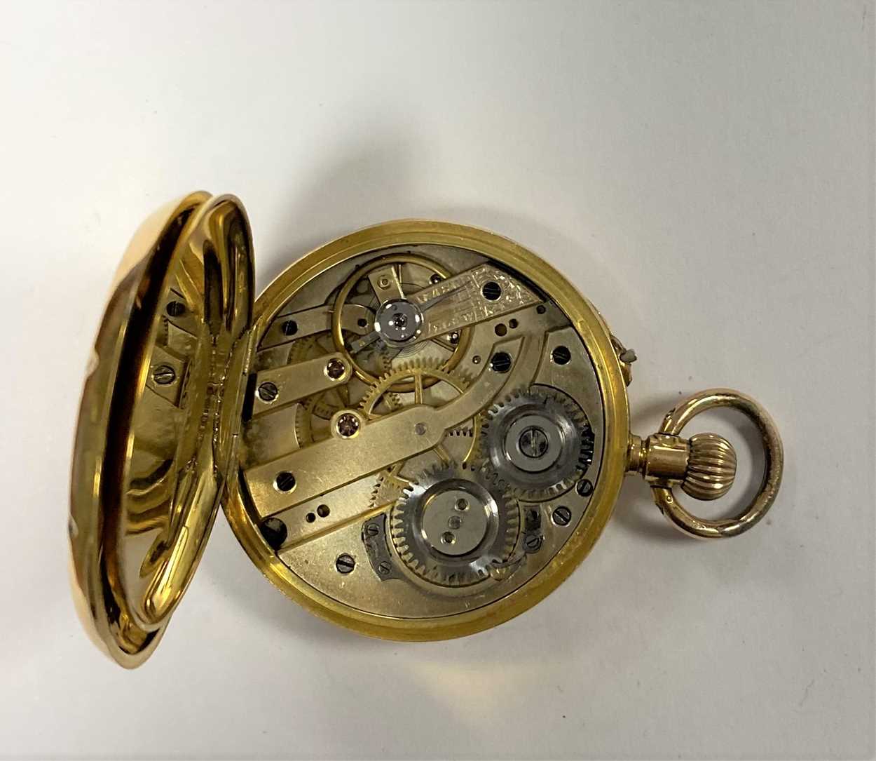 Unsigned – A lady’s Swiss 18ct gold open faced fob watch retailed by L.G. Weygang, Guernsey, - Image 6 of 6