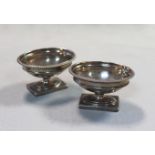 A pair of Victorian silver salts,