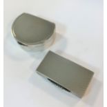 Two 20th Century silver pill boxes,