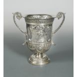 An Edward VII silver two handled trophy,