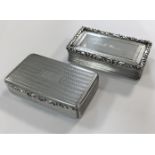 A duo of 19th Century silver snuff boxes by Francis Clark,