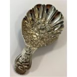 A Victorian silver caddy spoon by Joseph Willmore,