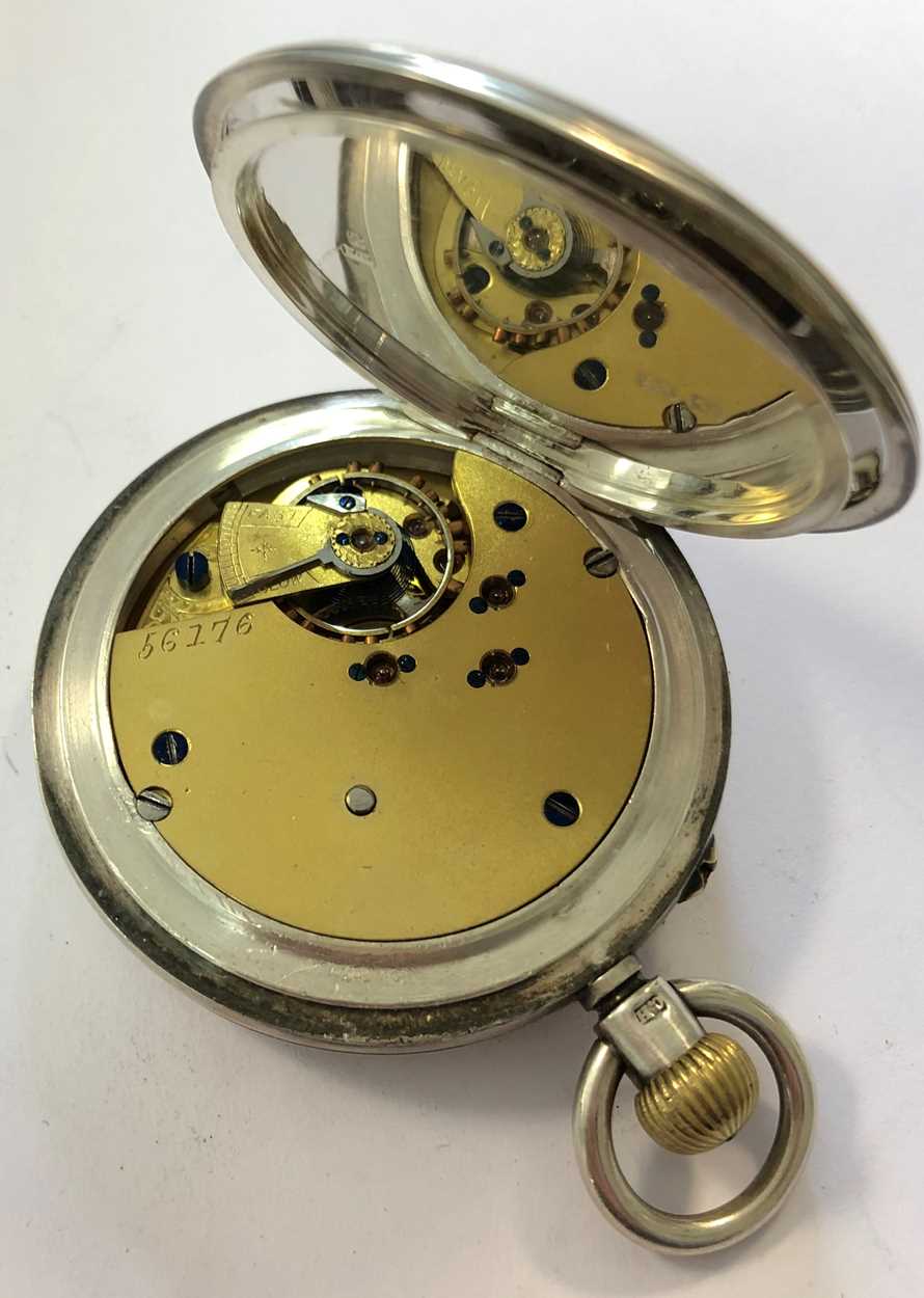 Unsigned - A Victorian silver full hunter pocket watch, - Image 6 of 6
