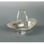 A George III silver swing handled bon bon dish,