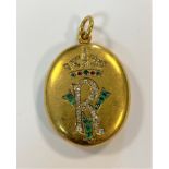 Gifted by Queen Victoria - A 19th Century diamond, emerald and ruby set locket,