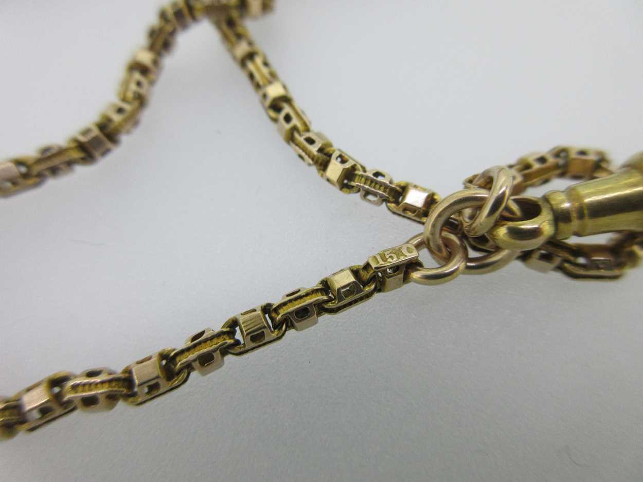 An antique guard chain, - Image 3 of 4