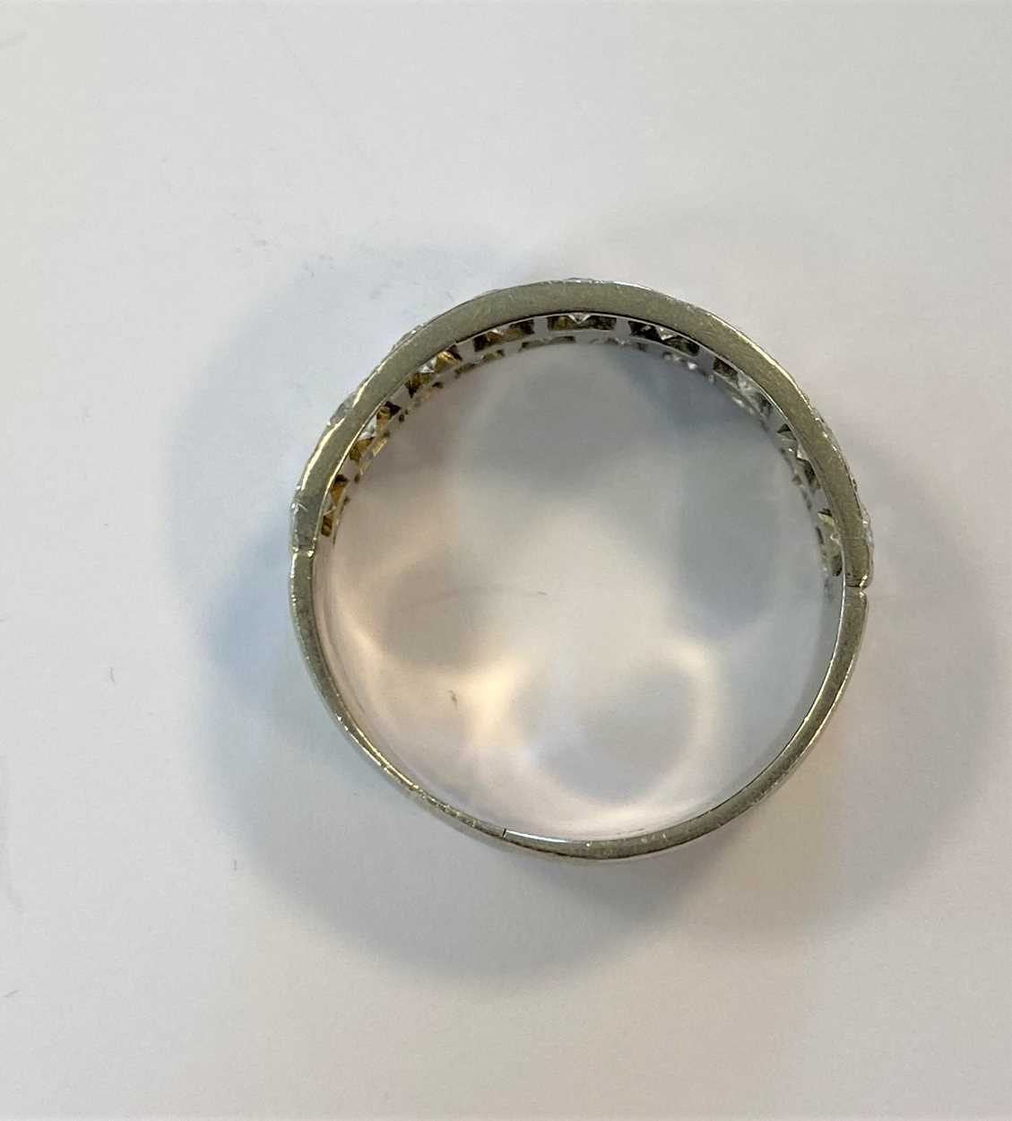 A double row diamond half hoop ring, - Image 3 of 5